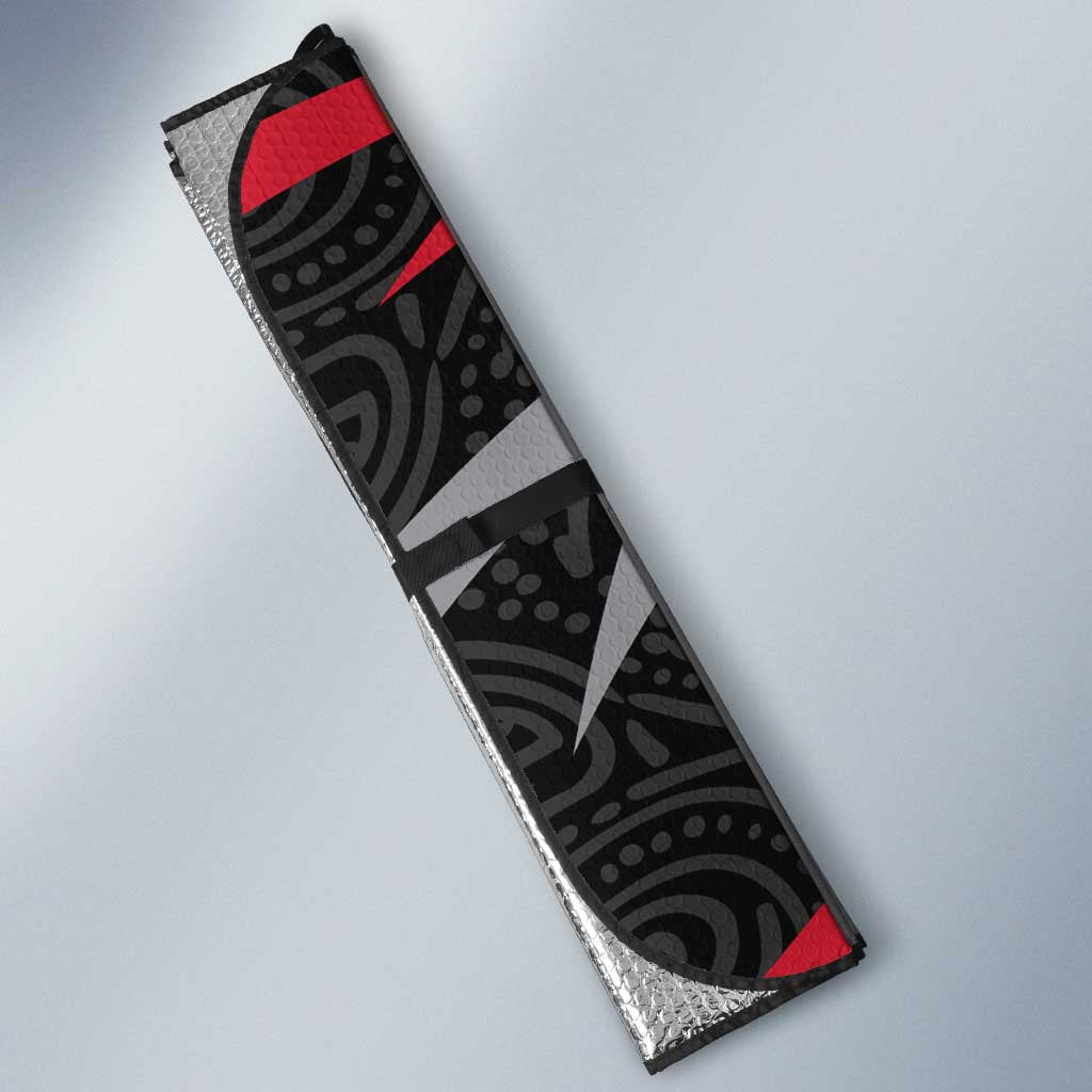 Essendon Bombers Australian Football Auto Sun Shade Skeeta Mascot With Indigenous Pattern Art