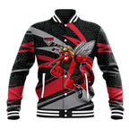 Essendon Bombers Australian Football Baseball Jacket Skeeta Mascot With Indigenous Pattern Art