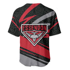 Essendon Bombers Australian Football Baseball Jersey Skeeta Mascot With Indigenous Pattern Art
