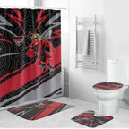Essendon Bombers Australian Football Bathroom Set Skeeta Mascot With Indigenous Pattern Art