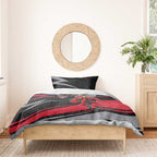 Essendon Bombers Australian Football Bedding Set Skeeta Mascot With Indigenous Pattern Art