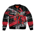 Essendon Bombers Australian Football Bomber Jacket Skeeta Mascot With Indigenous Pattern Art