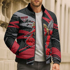 Essendon Bombers Australian Football Bomber Puffer Jacket Skeeta Mascot With Indigenous Pattern Art