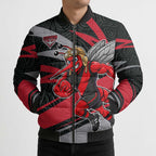 Essendon Bombers Australian Football Bomber Puffer Jacket Skeeta Mascot With Indigenous Pattern Art