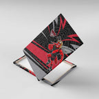 Essendon Bombers Australian Football Canvas Wall Art Skeeta Mascot With Indigenous Pattern Art