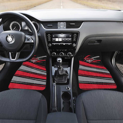Essendon Bombers Australian Football Car Mats Skeeta Mascot With Indigenous Pattern Art