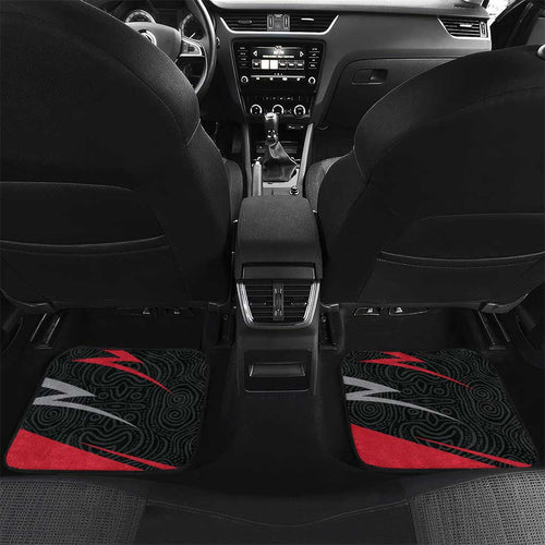 Essendon Bombers Australian Football Car Mats Skeeta Mascot With Indigenous Pattern Art