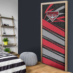 Essendon Bombers Australian Football Door Cover Skeeta Mascot With Indigenous Pattern Art