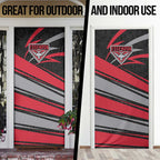 Essendon Bombers Australian Football Door Cover Skeeta Mascot With Indigenous Pattern Art