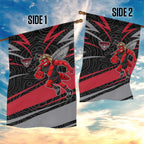 Essendon Bombers Australian Football Garden Flag Skeeta Mascot With Indigenous Pattern Art