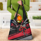 Essendon Bombers Australian Football Grocery Bag Skeeta Mascot With Indigenous Pattern Art