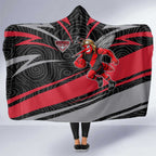 Essendon Bombers Australian Football Hooded Blanket Skeeta Mascot With Indigenous Pattern Art