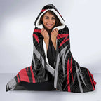 Essendon Bombers Australian Football Hooded Blanket Skeeta Mascot With Indigenous Pattern Art