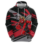 Essendon Bombers Australian Football Hoodie Skeeta Mascot With Indigenous Pattern Art