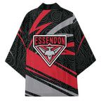Essendon Bombers Australian Football Kimono Skeeta Mascot With Indigenous Pattern Art