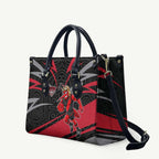 Essendon Bombers Australian Football Leather Bag Skeeta Mascot With Indigenous Pattern Art