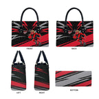 Essendon Bombers Australian Football Leather Bag Skeeta Mascot With Indigenous Pattern Art