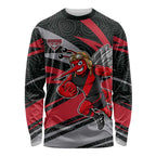 Essendon Bombers Australian Football Long Sleeve Shirt Skeeta Mascot With Indigenous Pattern Art