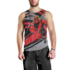 Essendon Bombers Australian Football Men Tank Top Skeeta Mascot With Indigenous Pattern Art