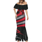 Essendon Bombers Australian Football Mermaid Dress Skeeta Mascot With Indigenous Pattern Art