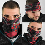 Essendon Bombers Australian Football Neck Gaiter Skeeta Mascot With Indigenous Pattern Art