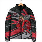 Essendon Bombers Australian Football Padded Jacket Skeeta Mascot With Indigenous Pattern Art