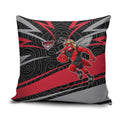 Essendon Bombers Australian Football Pillow Cover Skeeta Mascot With Indigenous Pattern Art