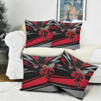 Essendon Bombers Australian Football Pillow Cover Skeeta Mascot With Indigenous Pattern Art