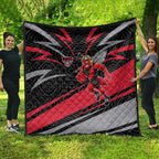Essendon Bombers Australian Football Quilt Skeeta Mascot With Indigenous Pattern Art