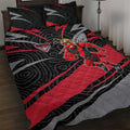 Essendon Bombers Australian Football Quilt Bed Set Skeeta Mascot With Indigenous Pattern Art