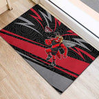 Essendon Bombers Australian Football Rubber Doormat Skeeta Mascot With Indigenous Pattern Art