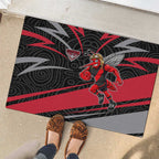 Essendon Bombers Australian Football Rubber Doormat Skeeta Mascot With Indigenous Pattern Art