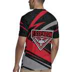Essendon Bombers Australian Football Rugby Jersey Skeeta Mascot With Indigenous Pattern Art