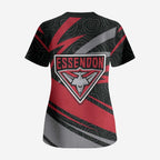 Essendon Bombers Australian Football Scrub Top Skeeta Mascot With Indigenous Pattern Art