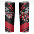 Essendon Bombers Australian Football Skinny Tumbler Skeeta Mascot With Indigenous Pattern Art