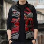 Essendon Bombers Australian Football Sleeveless Puffer Jacket Skeeta Mascot With Indigenous Pattern Art