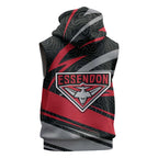 Essendon Bombers Australian Football Sleeveless Zip Hoodie Skeeta Mascot With Indigenous Pattern Art