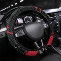Essendon Bombers Australian Football Steering Wheel Cover Skeeta Mascot With Indigenous Pattern Art