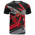 Essendon Bombers Australian Football T Shirt Skeeta Mascot With Indigenous Pattern Art