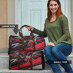 Essendon Bombers Australian Football Travel Bag Skeeta Mascot With Indigenous Pattern Art
