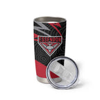 Essendon Bombers Australian Football Tumbler Cup Skeeta Mascot With Indigenous Pattern Art