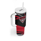 Essendon Bombers Australian Football Tumbler With Handle Skeeta Mascot With Indigenous Pattern Art