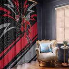 Essendon Bombers Australian Football Window Curtain Skeeta Mascot With Indigenous Pattern Art