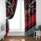 Essendon Bombers Australian Football Window Curtain Skeeta Mascot With Indigenous Pattern Art