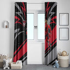 Essendon Bombers Australian Football Window Curtain Skeeta Mascot With Indigenous Pattern Art