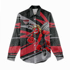 Essendon Bombers Australian Football Women Casual Shirt Skeeta Mascot With Indigenous Pattern Art