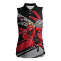 Essendon Bombers Australian Football Women Sleeveless Polo Shirt Skeeta Mascot With Indigenous Pattern Art