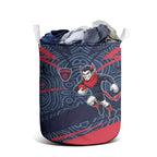 Melbourne Demons Australian Football Laundry Basket Devil Mascot With Indigenous Pattern Art