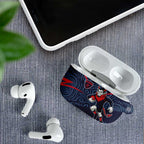 Melbourne Demons Australian Football AirPods Case Devil Mascot With Indigenous Pattern Art