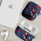 Melbourne Demons Australian Football AirPods Case Devil Mascot With Indigenous Pattern Art